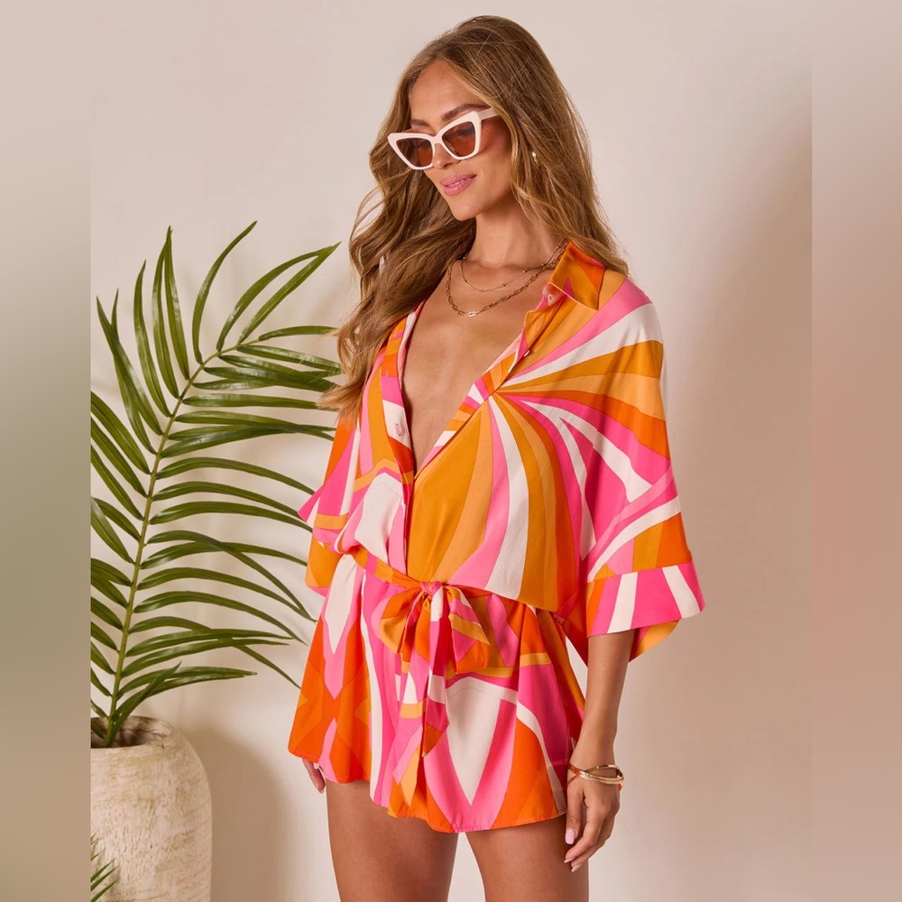 VICI Glow Hour Waist Tie Romper - Picture 3 of 12